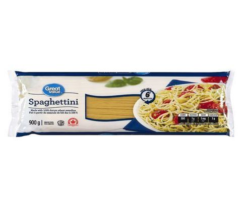 Great Value Spaghettini 900g